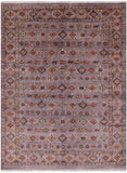 Tribal Persian Gabbeh Hand Knotted Wool Rug - 6' 10" X 9' 4" - Golden Nile