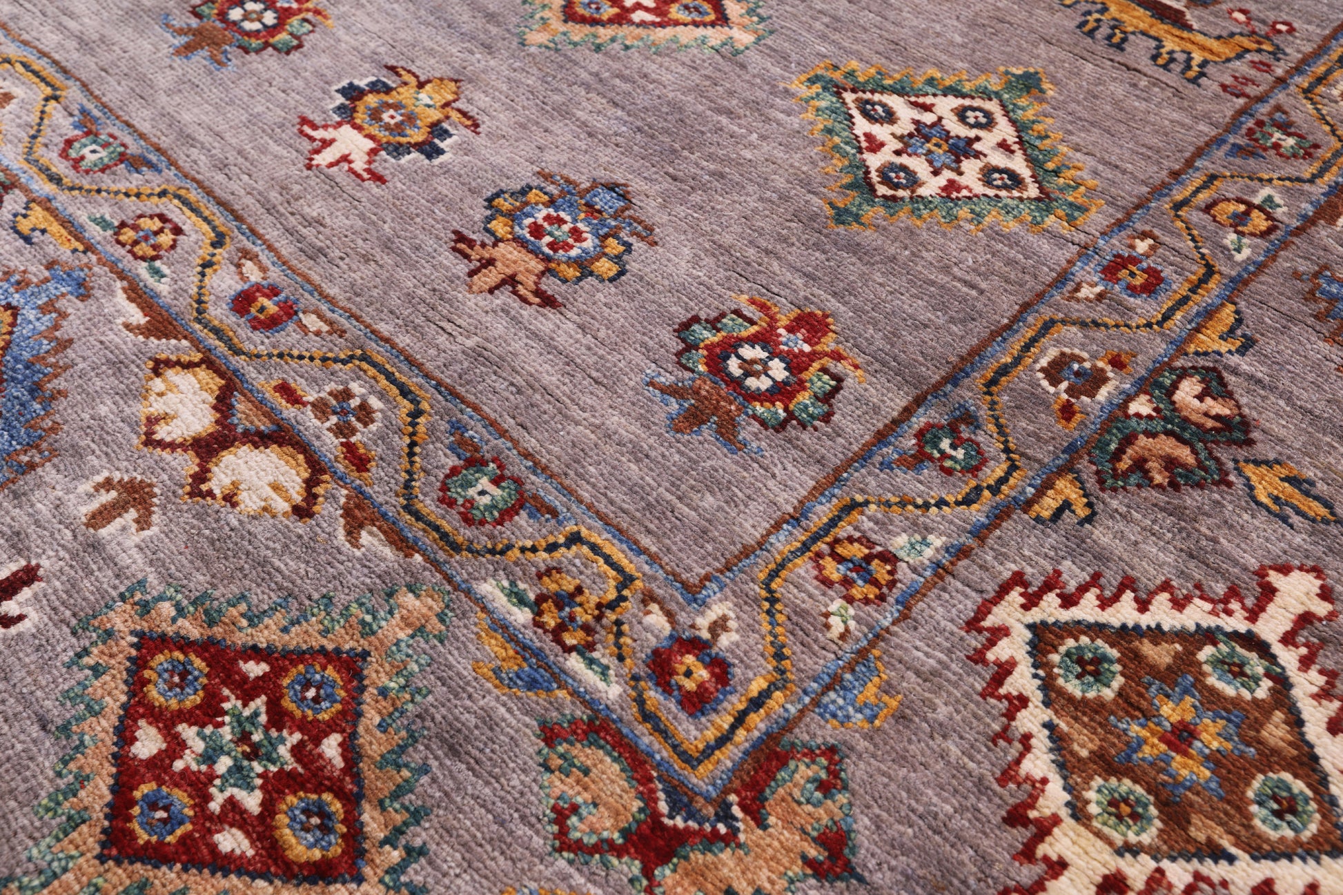 Tribal Persian Gabbeh Hand Knotted Wool Rug - 6' 10" X 9' 4" - Golden Nile