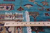 Blue Persian Fine Serapi Handmade Wool Rug - 6' 10" X 9' 10" - Golden Nile