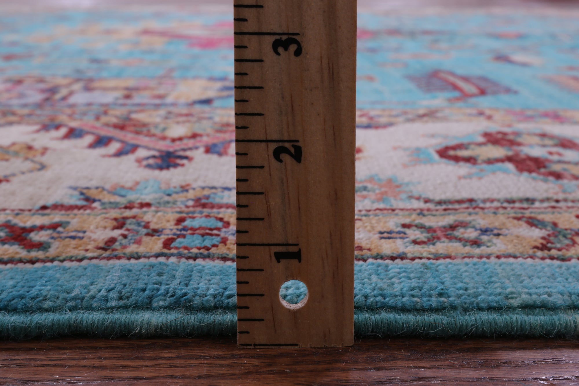 Blue Persian Fine Serapi Handmade Wool Rug - 6' 10" X 9' 10" - Golden Nile