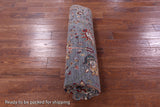 Grey Peshawar Hand Knotted Wool Rug - 6' 11" X 9' 7" - Golden Nile
