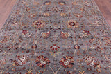 Grey Peshawar Hand Knotted Wool Rug - 6' 11" X 9' 7" - Golden Nile