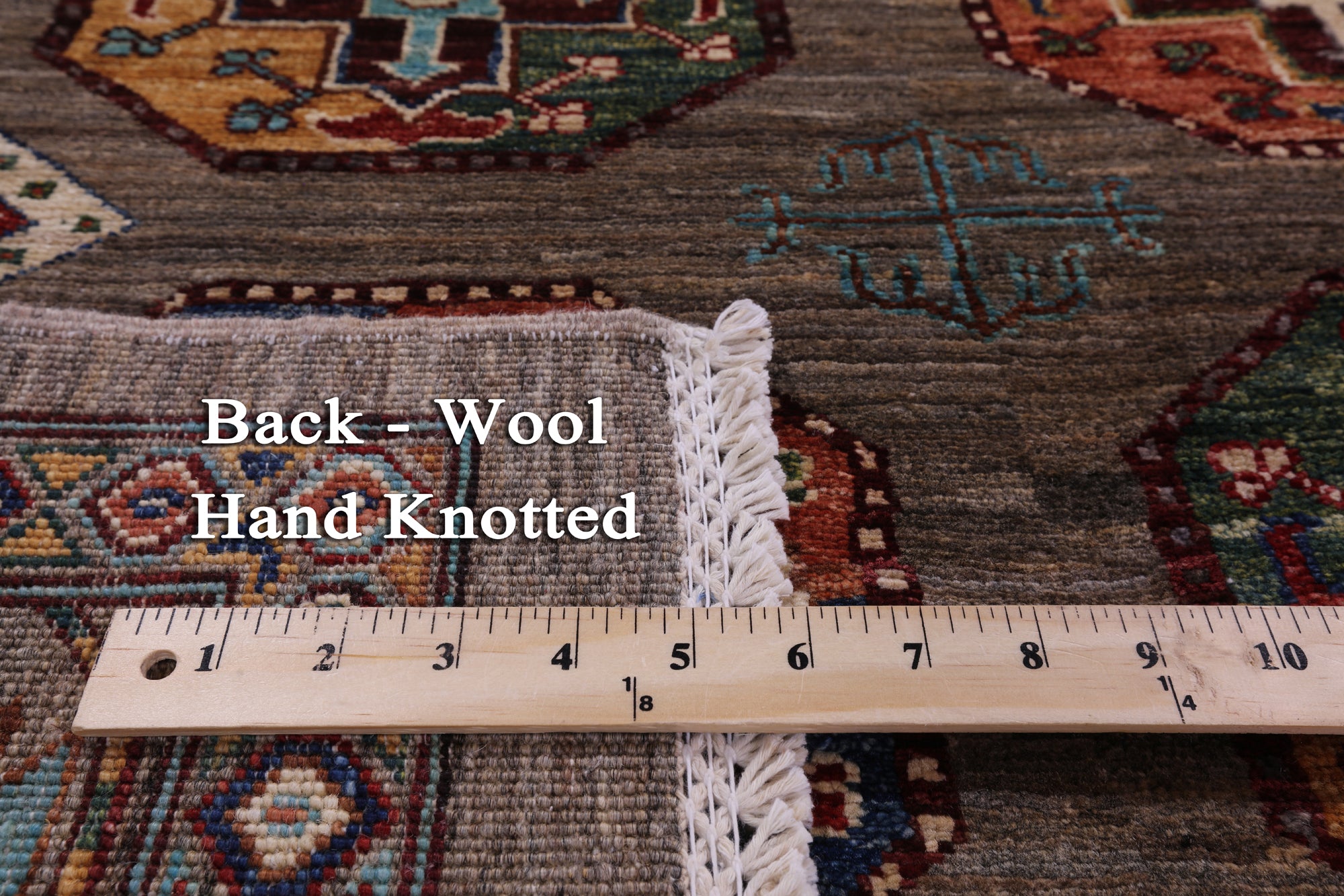Turkmen Ersari Hand Knotted Wool Rug - 6' 3" X 9' 0" - Golden Nile