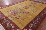 Persian Suzani Hand Knotted Wool Area Rug - 10' X 13' 8" - Golden Nile