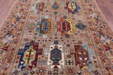 Persian Fine Serapi Hand Knotted Wool Rug - 6' 10" X 9' 6" - Golden Nile