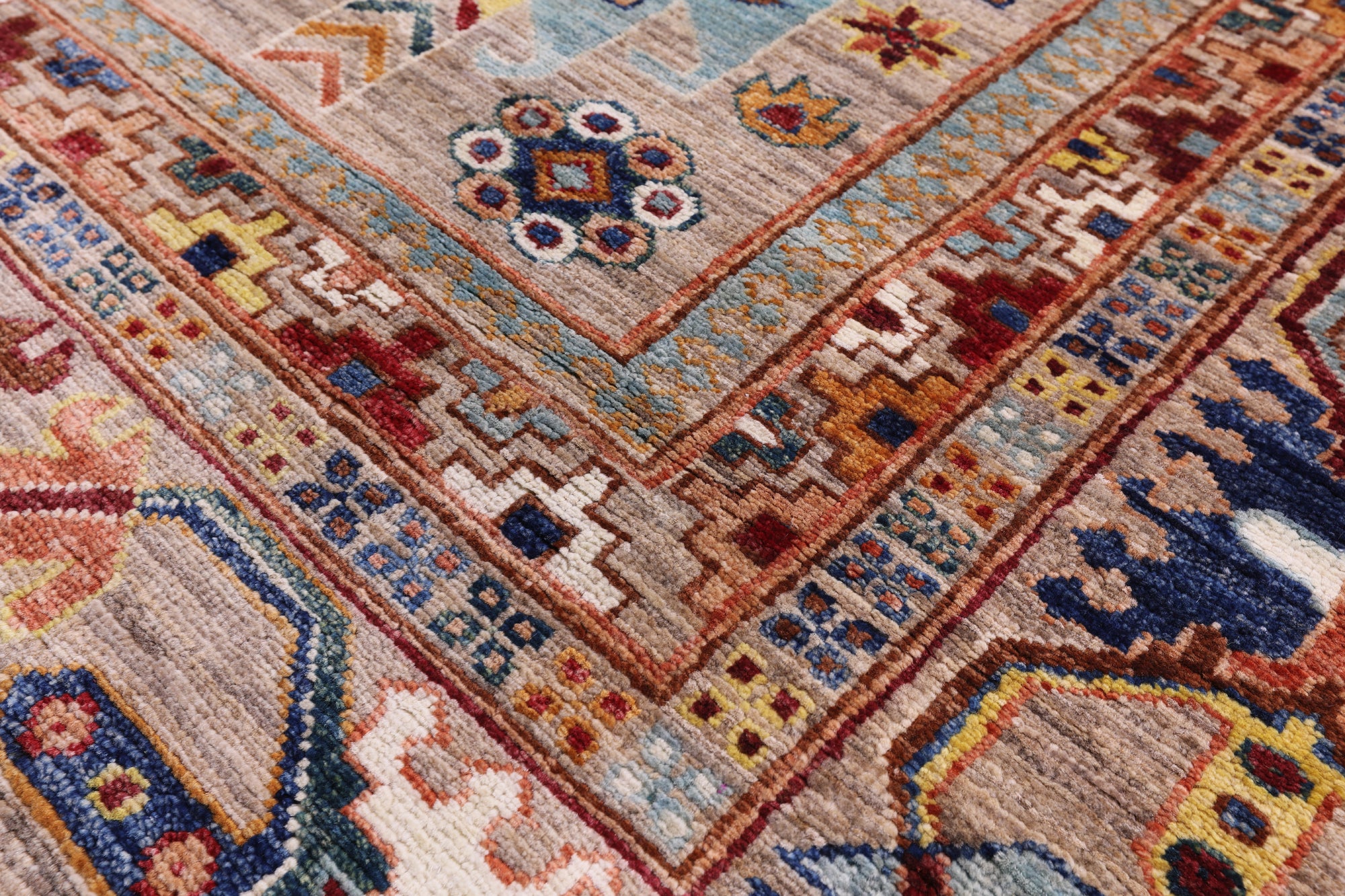 Persian Fine Serapi Hand Knotted Wool Rug - 6' 10" X 9' 6" - Golden Nile