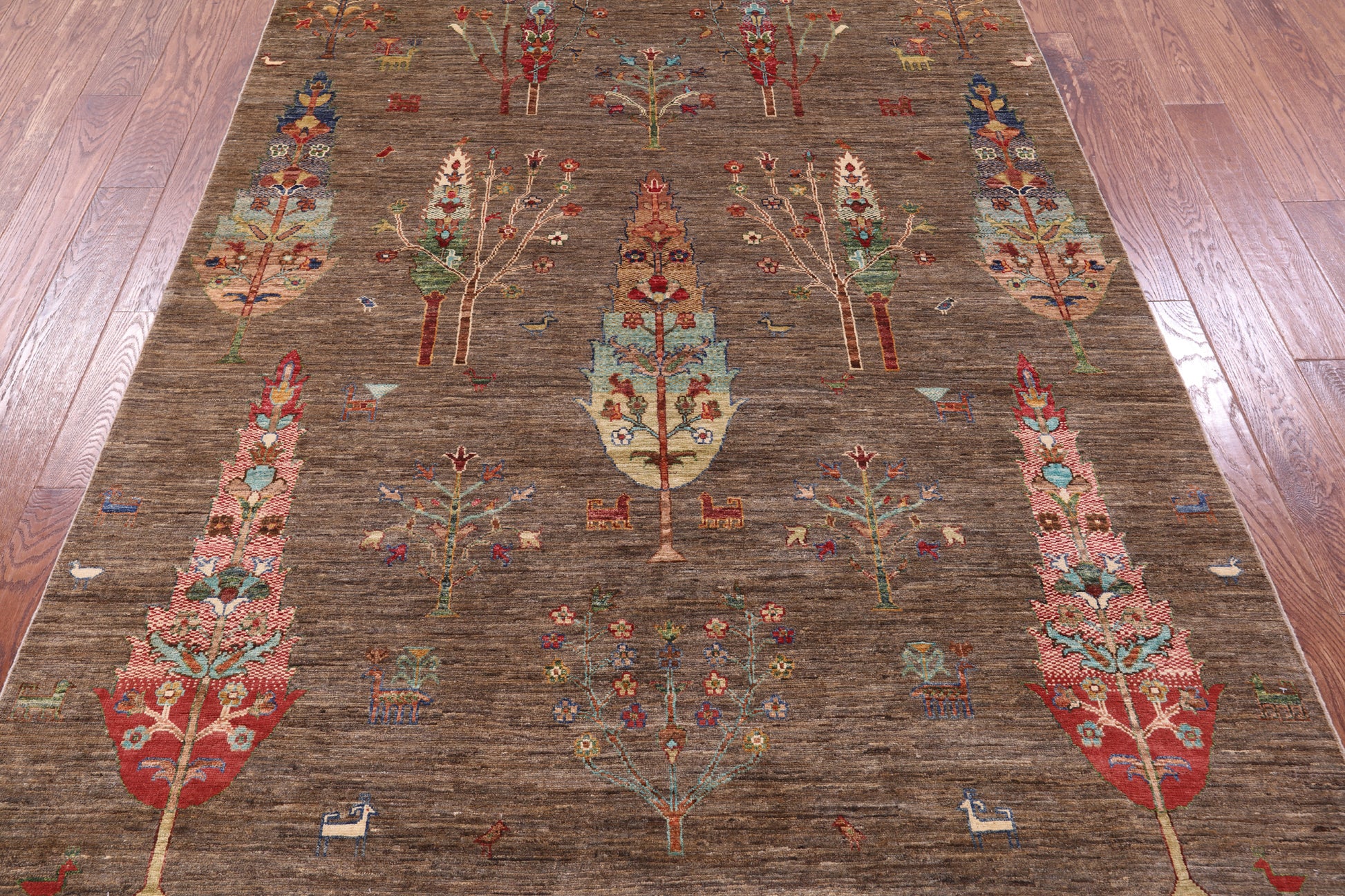 Tribal Persian Gabbeh Hand Knotted Wool Rug - 5' 9" X 8' 0" - Golden Nile