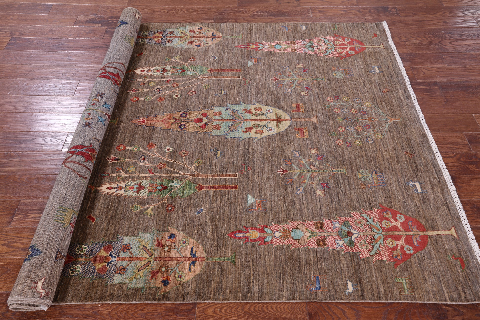 Tribal Persian Gabbeh Hand Knotted Wool Rug - 5' 9" X 8' 0" - Golden Nile
