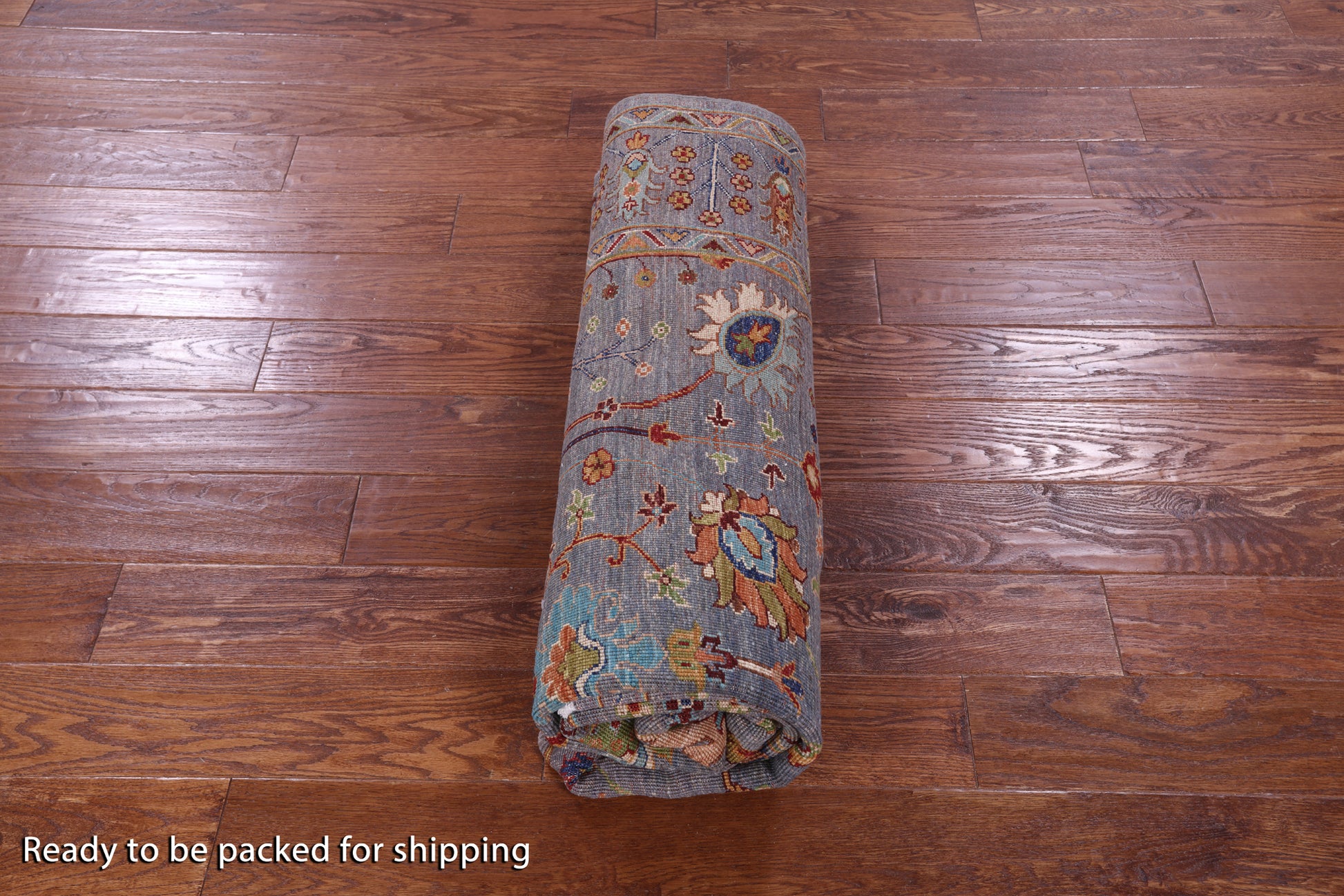 Grey Peshawar Hand Knotted Wool Rug - 6' 0" X 7' 7" - Golden Nile