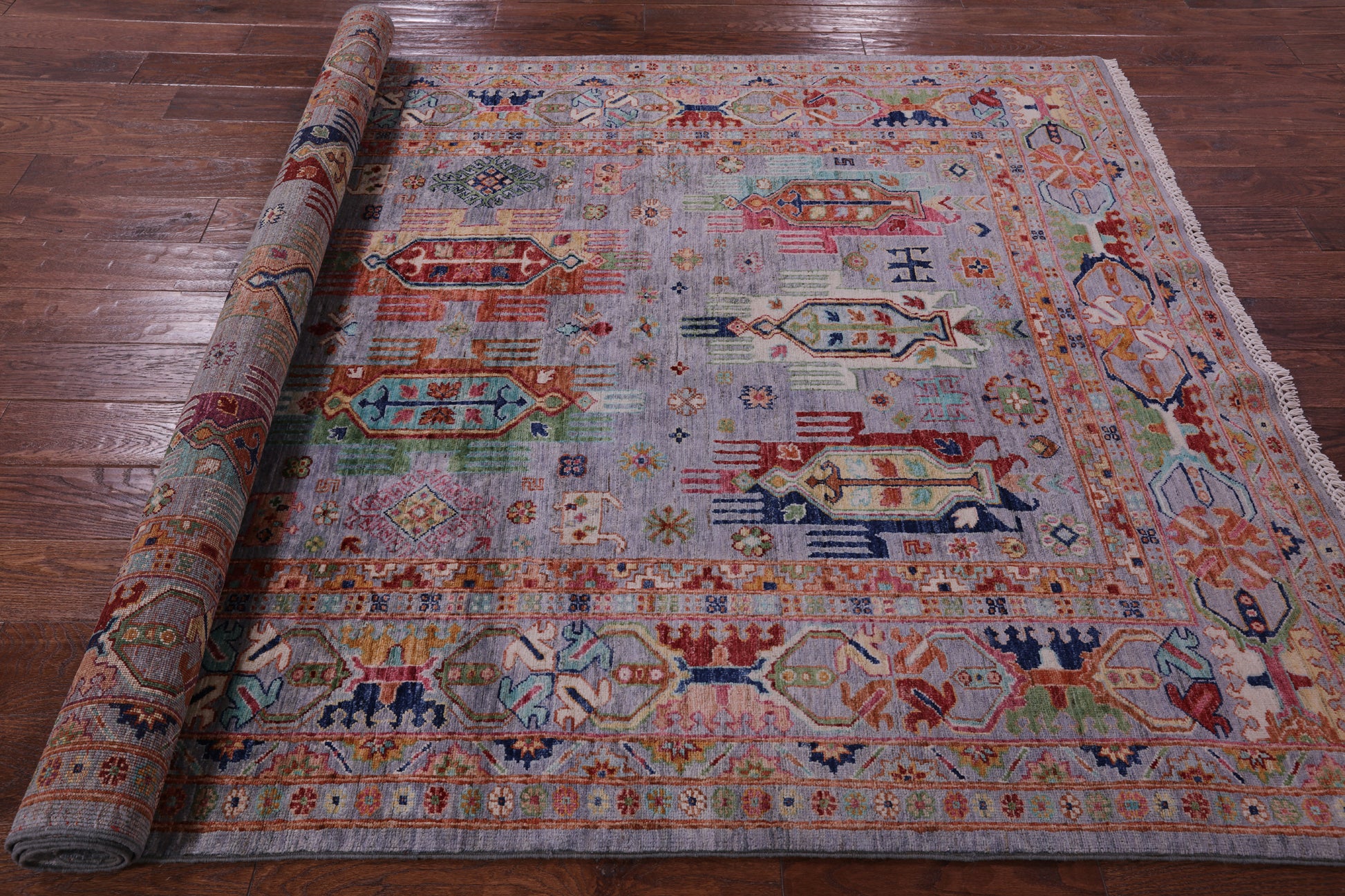 Persian Fine Serapi Hand Knotted Wool Rug - 5' 7" X 8' 3" - Golden Nile
