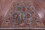 Persian Fine Serapi Hand Knotted Wool Rug - 5' 7" X 8' 3" - Golden Nile