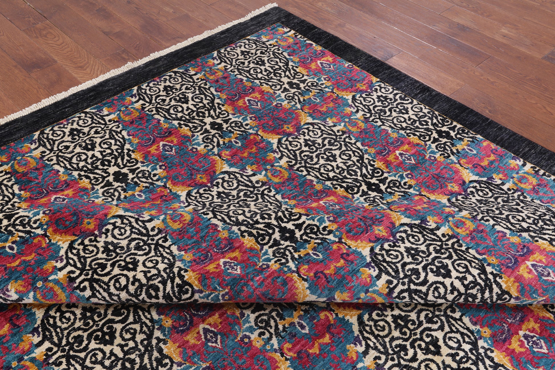 William Morris Handmade Wool Area Rug - 9' 3" X 12' 2" - Golden Nile