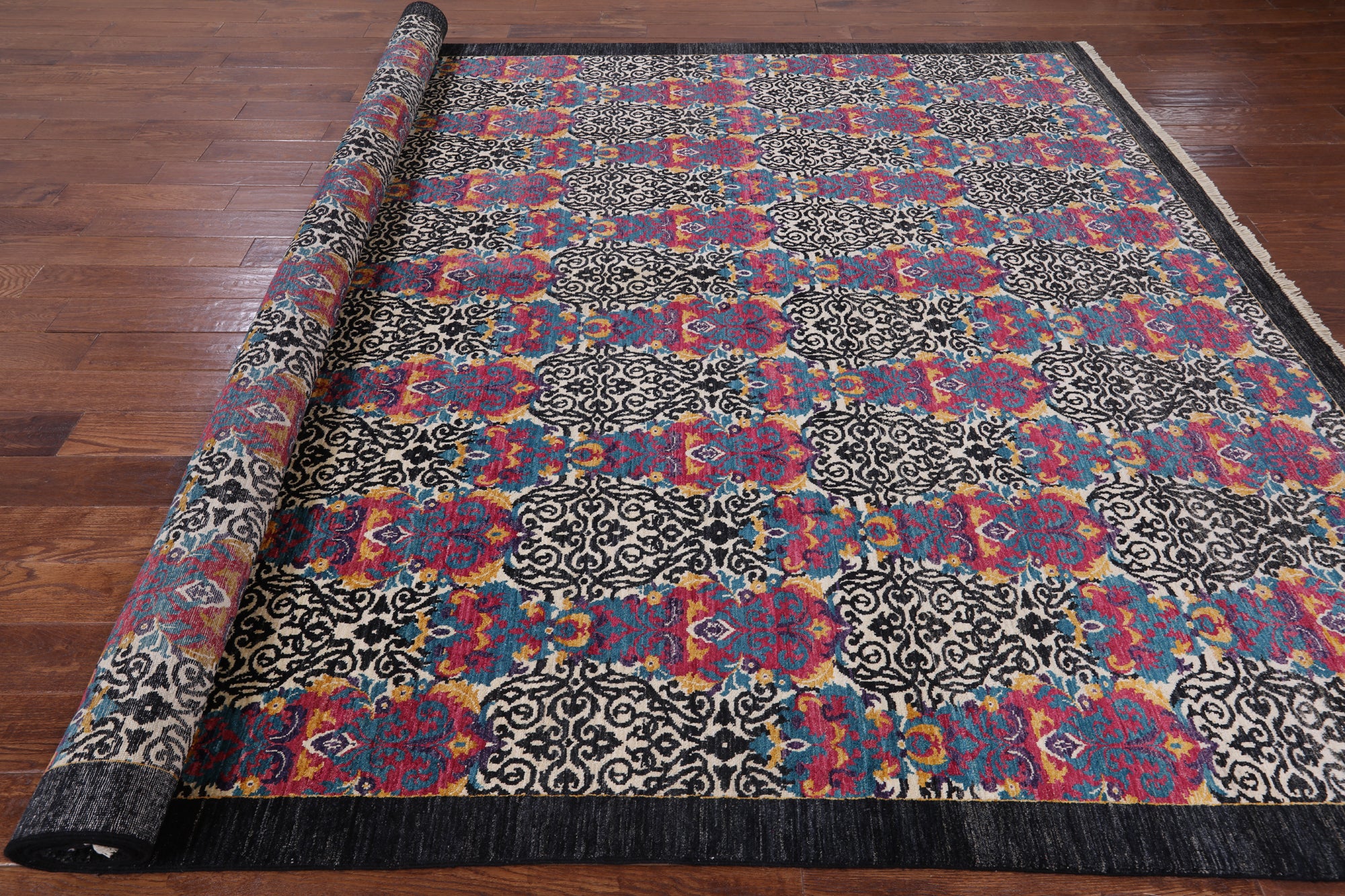 William Morris Handmade Wool Area Rug - 9' 3" X 12' 2" - Golden Nile