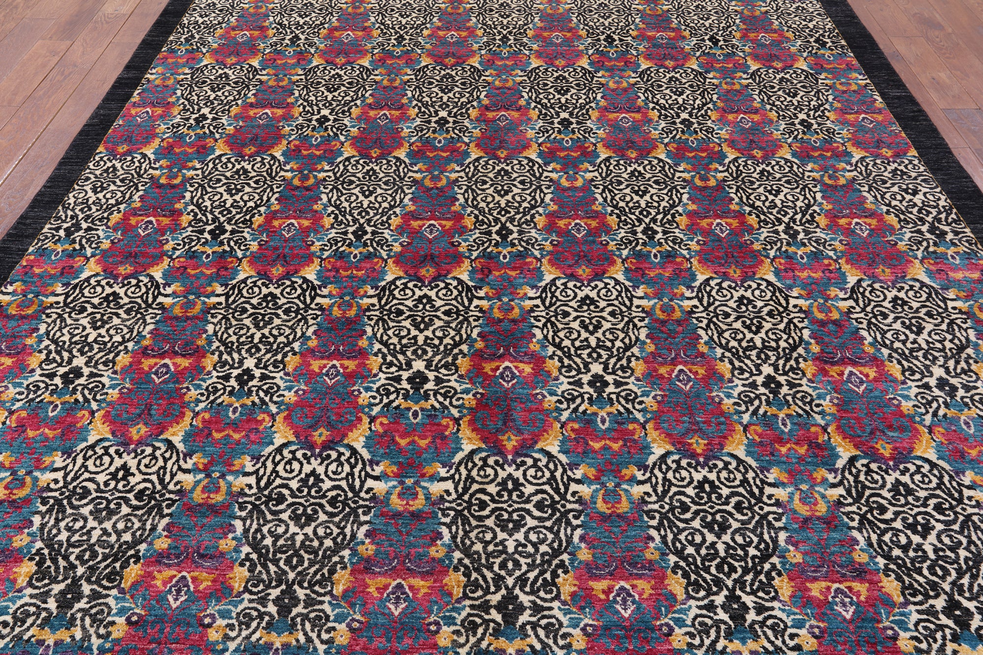 William Morris Handmade Wool Area Rug - 9' 3" X 12' 2" - Golden Nile