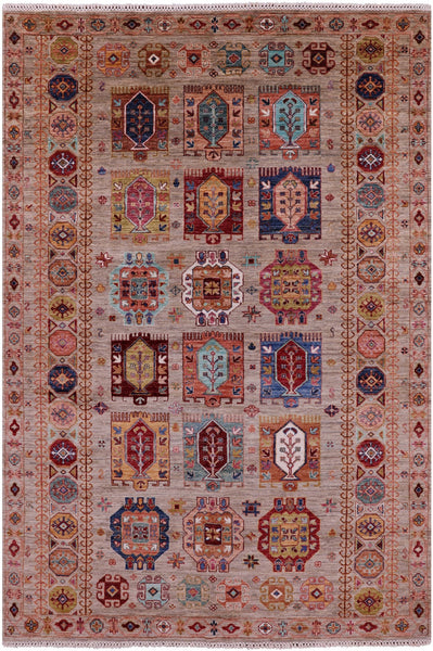 Turkmen Ersari Hand Knotted Wool Rug - 5' 8" X 8' 3" - Golden Nile