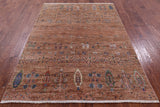 Tribal Persian Gabbeh Hand Knotted Wool Rug - 5' 7" X 7' 7" - Golden Nile