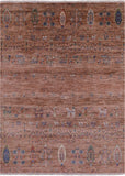 Tribal Persian Gabbeh Hand Knotted Wool Rug - 5' 7" X 7' 7" - Golden Nile