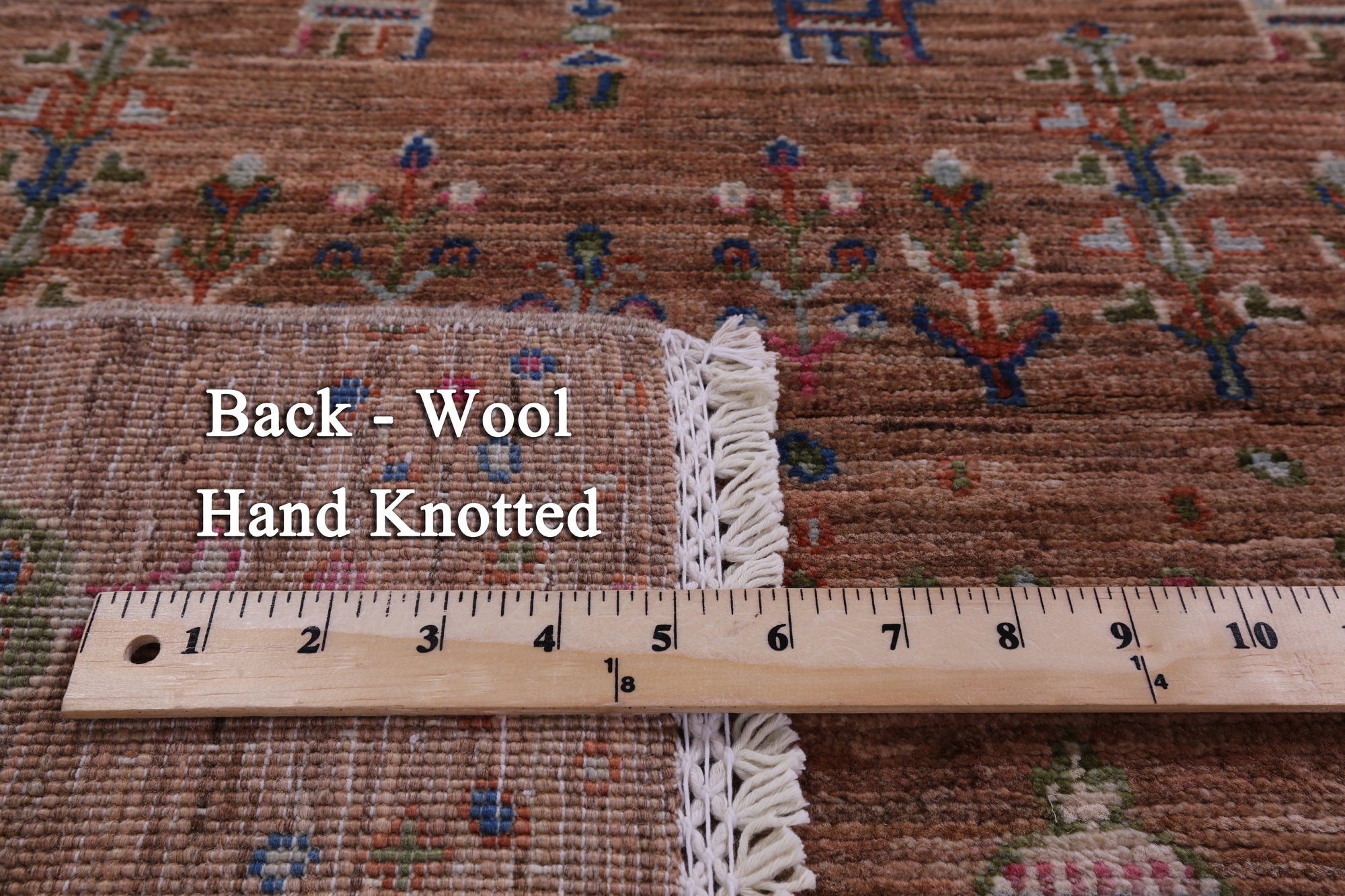Tribal Persian Gabbeh Hand Knotted Wool Rug - 5' 7" X 7' 7" - Golden Nile