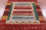 Tribal Persian Gabbeh Handmade Wool Rug - 5' 2" X 6' 8" - Golden Nile