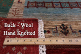 Tribal Persian Gabbeh Handmade Wool Rug - 5' 2" X 6' 8" - Golden Nile