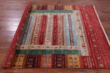Tribal Persian Gabbeh Handmade Wool Rug - 5' 2" X 6' 8" - Golden Nile