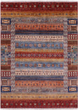 Tribal Persian Gabbeh Hand Knotted Wool Rug - 5' 0" X 6' 10" - Golden Nile