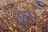 Turkmen Ersari Hand Knotted Wool Rug - 5' 6" X 9' 9" - Golden Nile