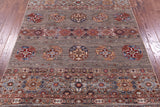 Khorjin Persian Gabbeh Hand Knotted Wool Rug - 4' 11" X 6' 5" - Golden Nile