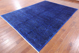 Overdyed Full Pile Hand Knotted Wool Area Rug - 8' 8" X 11' 9" - Golden Nile