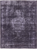 Grey Persian Overdyed Hand Knotted Wool Rug - 9' 8" X 12' 8" - Golden Nile