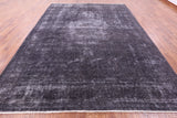 Grey Persian Overdyed Hand Knotted Wool Rug - 9' 8" X 12' 8" - Golden Nile