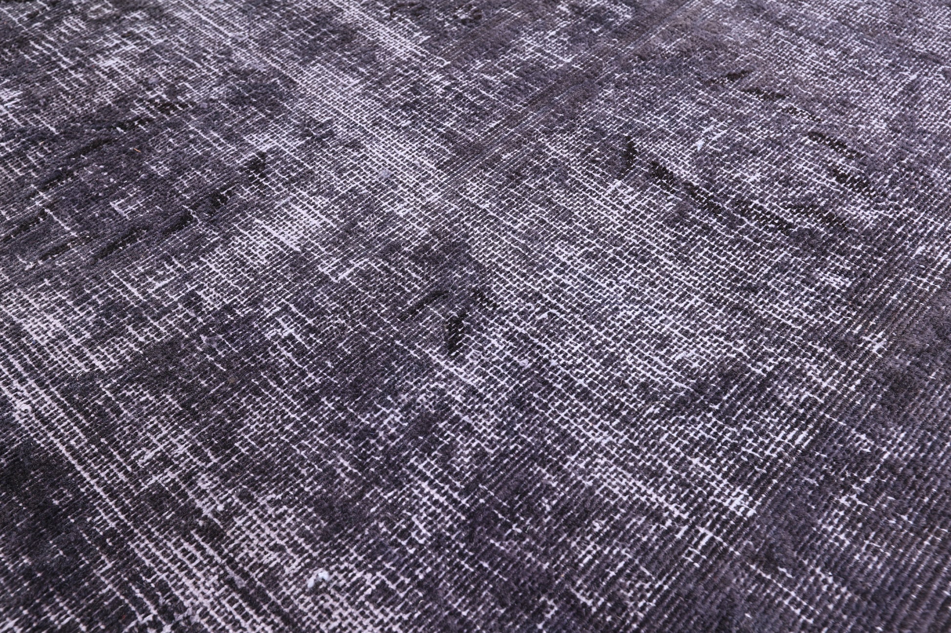 Grey Persian Overdyed Hand Knotted Wool Rug - 9' 8" X 12' 8" - Golden Nile