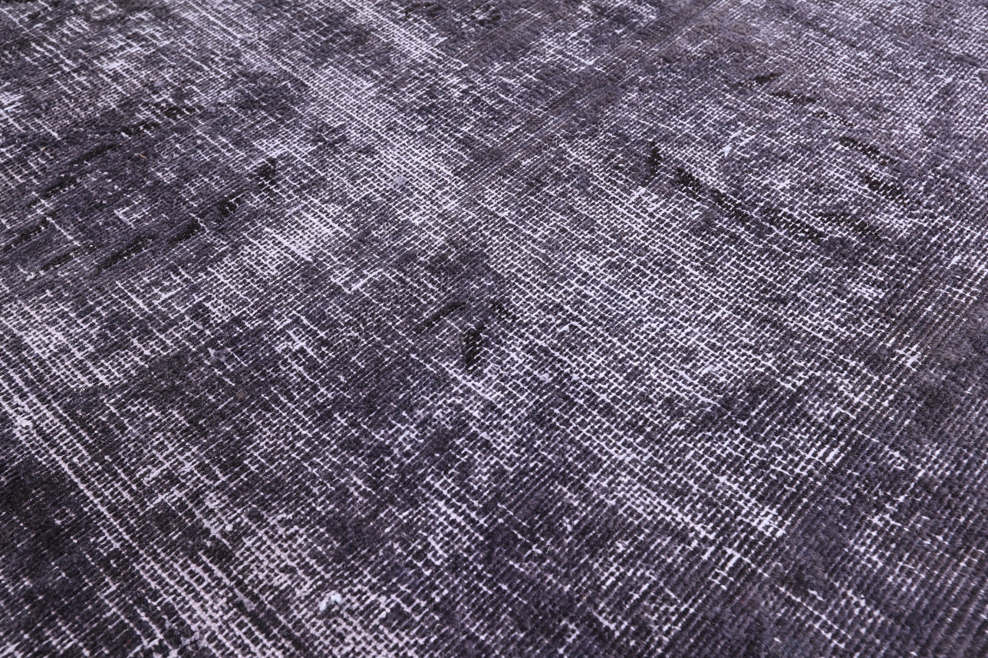 Grey Persian Overdyed Hand Knotted Wool Rug - 9' 8" X 12' 8" - Golden Nile