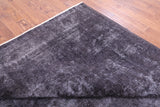 Grey Persian Overdyed Hand Knotted Wool Rug - 9' 8" X 12' 8" - Golden Nile