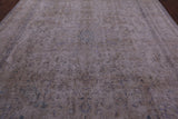 Ivory Persian Vintage White Wash Hand Knotted Wool Rug - 9' 7" X 12' 0" - Golden Nile