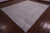 Ivory Persian Vintage White Wash Hand Knotted Wool Rug - 9' 7" X 12' 0" - Golden Nile