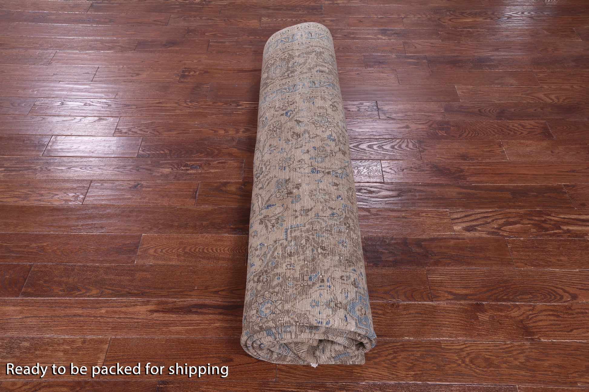 Ivory Persian Vintage White Wash Handmade Wool Rug - 9' 6" X 12' 6" - Golden Nile