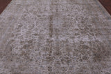 Ivory Persian Vintage White Wash Handmade Wool Rug - 9' 6" X 12' 6" - Golden Nile