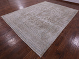 Ivory Persian Vintage White Wash Handmade Wool Rug - 9' 6" X 12' 6" - Golden Nile