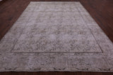 Ivory Persian Vintage White Wash Handmade Wool Rug - 9' 8" X 12' 6" - Golden Nile