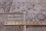 Ivory Persian Vintage White Wash Handmade Wool Rug - 9' 8" X 12' 6" - Golden Nile