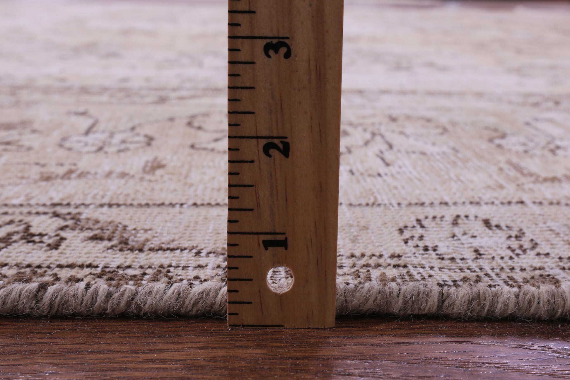 Ivory Persian Vintage White Wash Handmade Wool Rug - 9' 8" X 12' 6" - Golden Nile