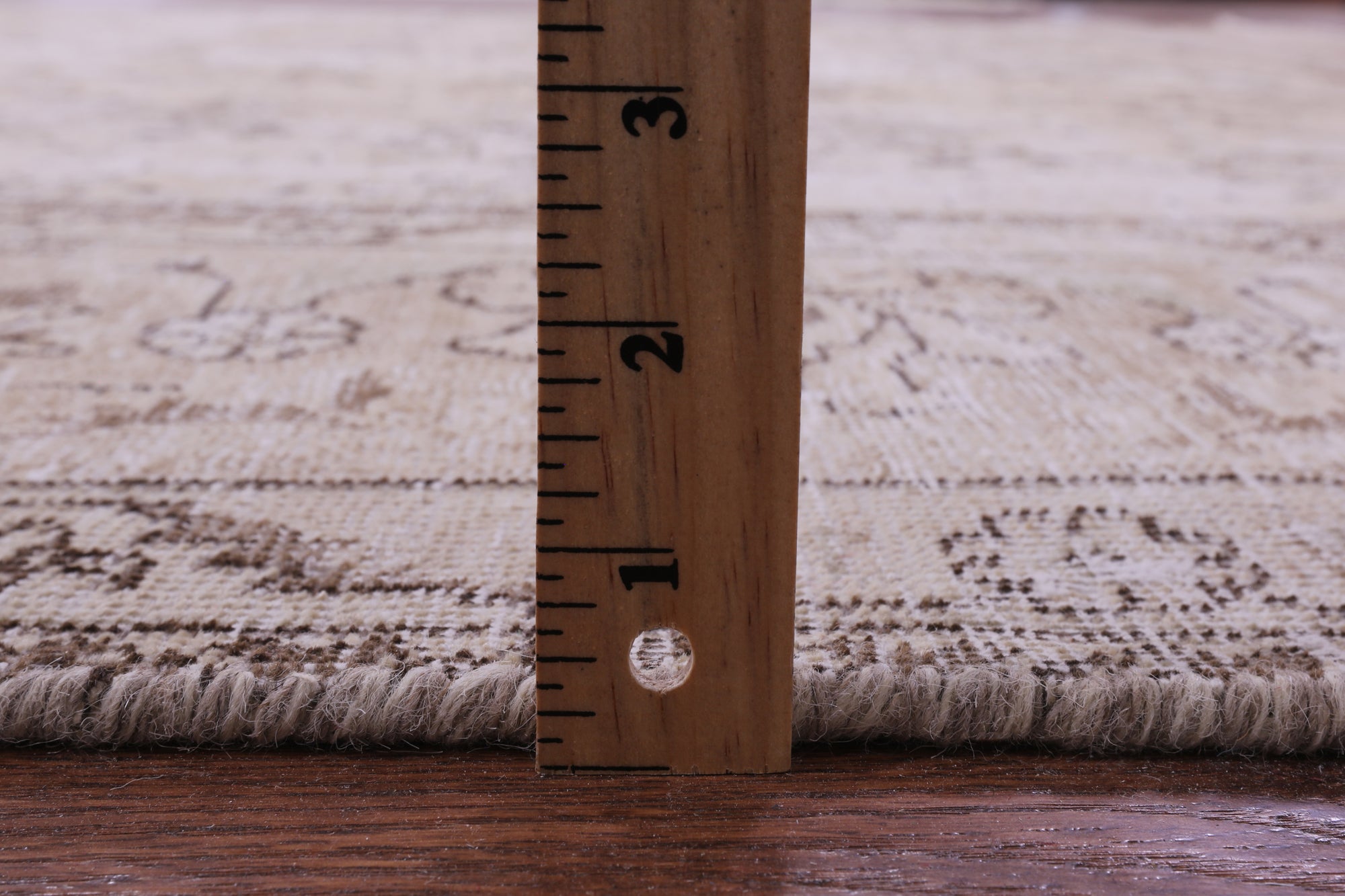 Ivory Persian Vintage White Wash Handmade Wool Rug - 9' 8" X 12' 6" - Golden Nile