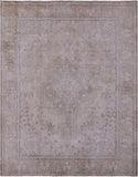 Ivory Persian Vintage White Wash Hand Knotted Wool Rug - 9' 8" X 12' 3" - Golden Nile
