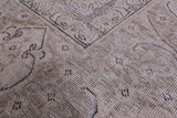 Ivory Persian Vintage White Wash Hand Knotted Wool Rug - 9' 8" X 12' 3" - Golden Nile