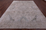 Ivory Persian Vintage White Wash Hand Knotted Wool Rug - 9' 10" X 12' 6" - Golden Nile