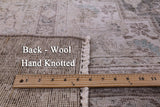 Ivory Persian Vintage White Wash Hand Knotted Wool Rug - 9' 10" X 12' 6" - Golden Nile