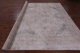 Ivory Persian Vintage White Wash Hand Knotted Wool Rug - 9' 10" X 12' 6" - Golden Nile