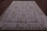 Ivory Persian Vintage White Wash Hand Knotted Wool Rug - 9' 9" X 12' 2" - Golden Nile