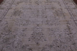 Ivory Persian Vintage White Wash Hand Knotted Wool Rug - 9' 9" X 12' 2" - Golden Nile